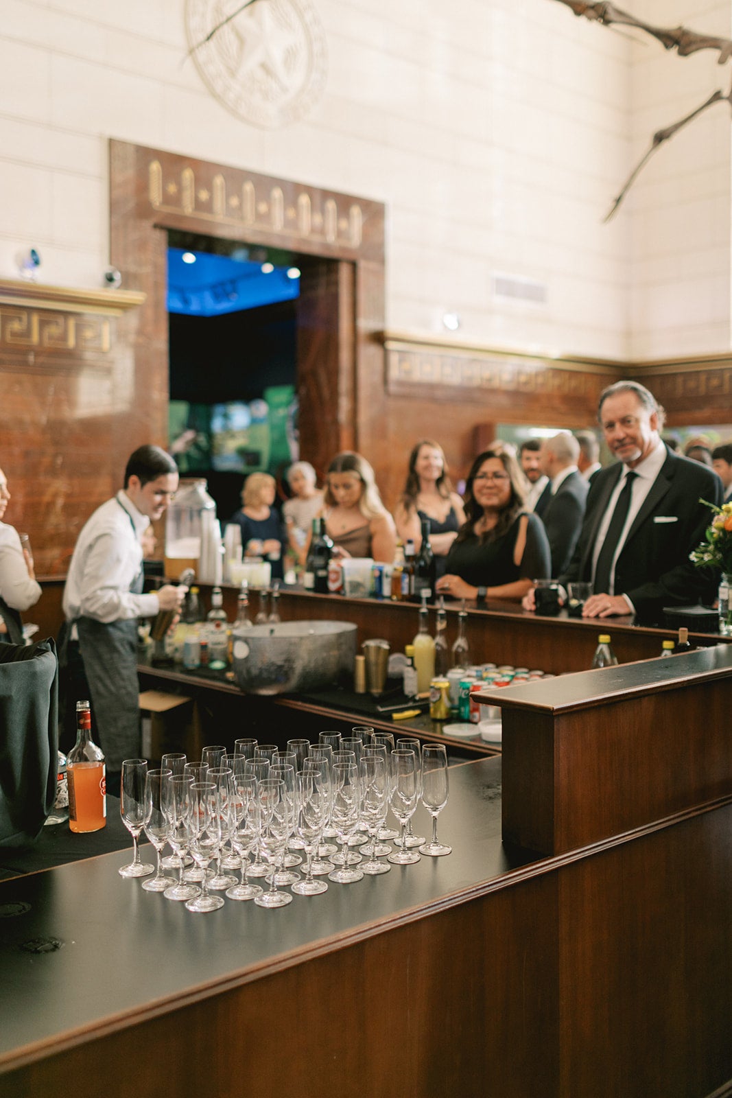 Shot of the bar from Meghan + Sam's wedding