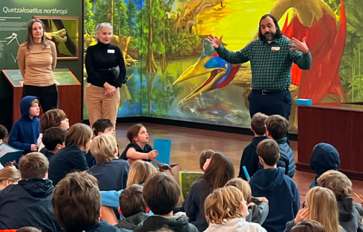 Children attending a presentation