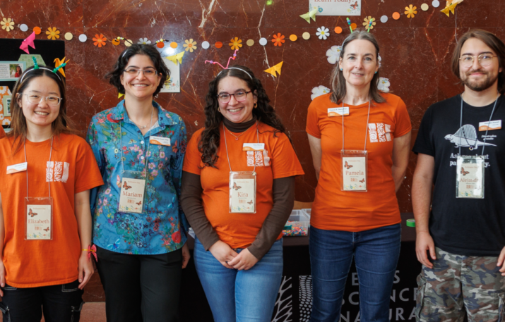 Volunteers line up for a photo